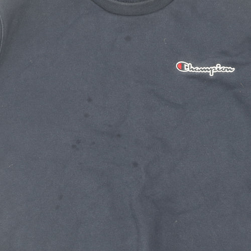 Champion Blue Unisex Sweatshirt Small Pullover Logo