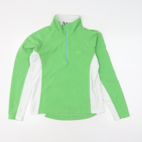 Trespass Boys Green 1/4 Zip Fleece Hoodie Medium