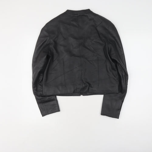 Summit Women's Black Leather Biker Jacket Size 14