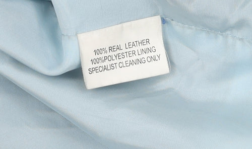 Summit Women's Black Leather Biker Jacket Size 14