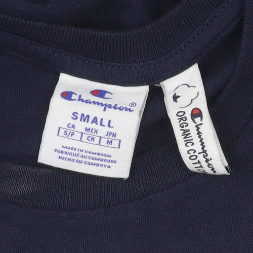 Champion Men's Blue Small T-Shirt, Embroidered Logo