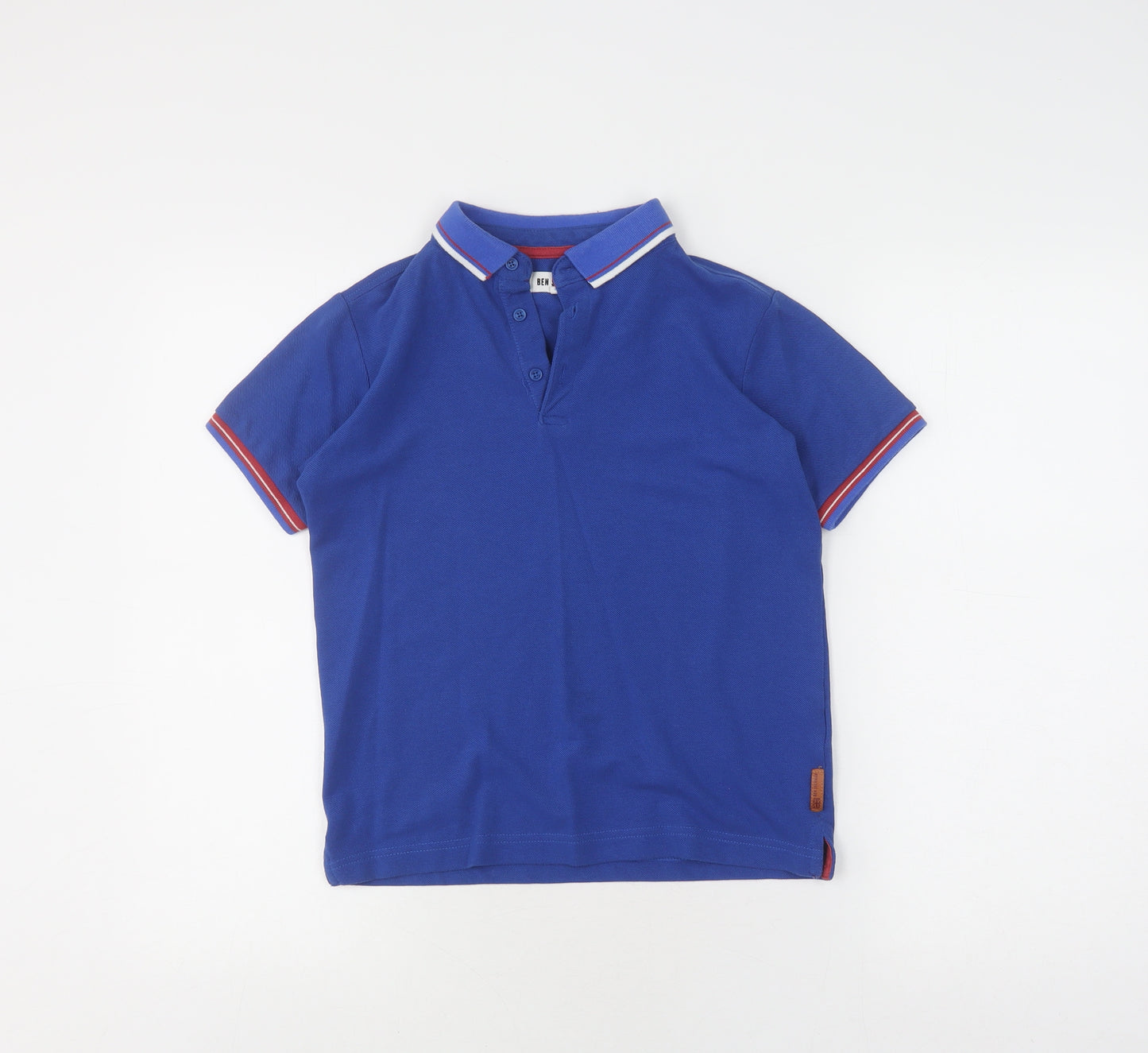 Ben Sherman Boys Blue Polo Shirt, Size 11 Years, Regular Fit