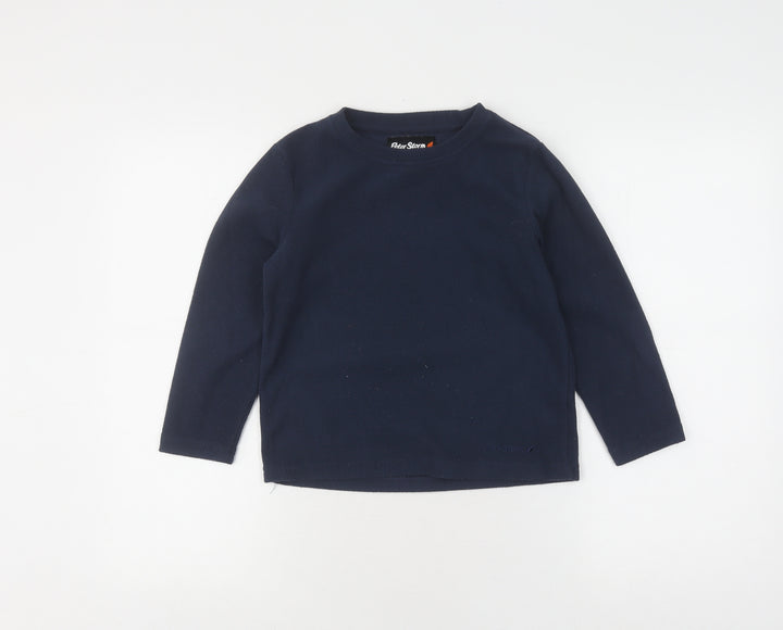 Peter Storm Boys Blue Fleece Pullover Sweatshirt, Size 5-6 Years