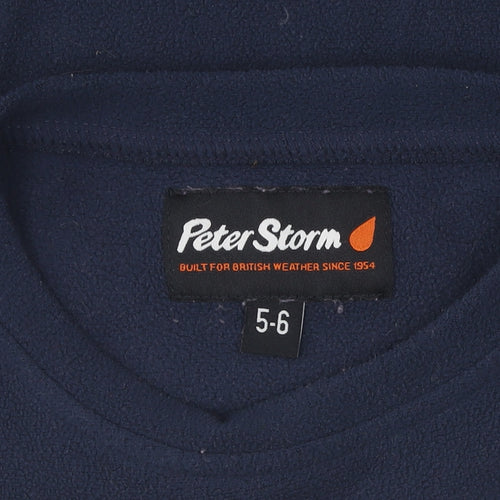 Peter Storm Boys Blue Fleece Pullover Sweatshirt, Size 5-6 Years