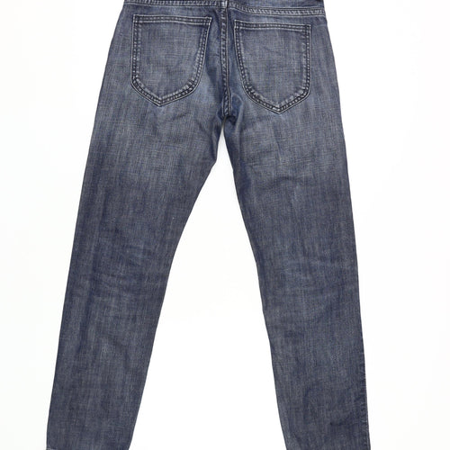 Marks and Spencer Men's Blue Straight Leg Jeans M