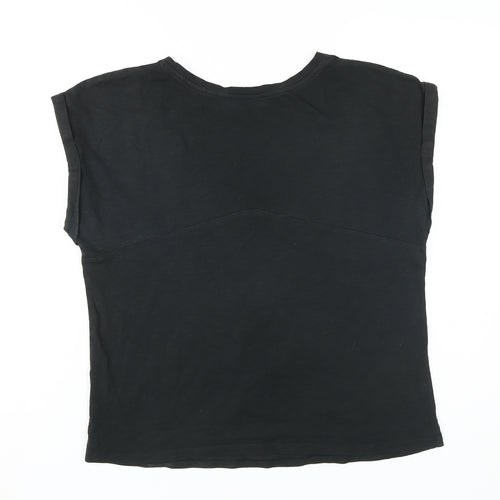 Mint Velvet Women's Black Sleeveless Sequin T-Shirt