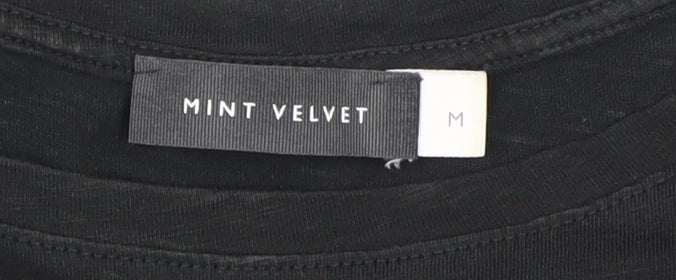 Mint Velvet Women's Black Sleeveless Sequin T-Shirt