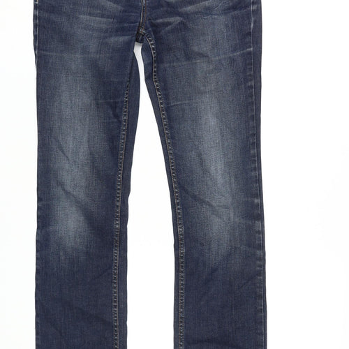 MARTHA Women's Blue Straight Jeans, Size 12
