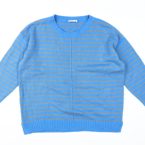 Next Women's Blue Striped Pullover Jumper Size 18
