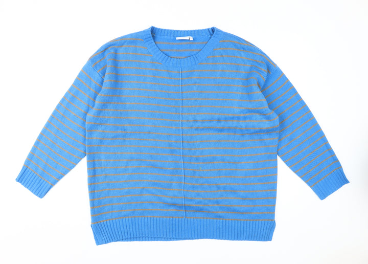 Next Women's Blue Striped Pullover Jumper Size 18