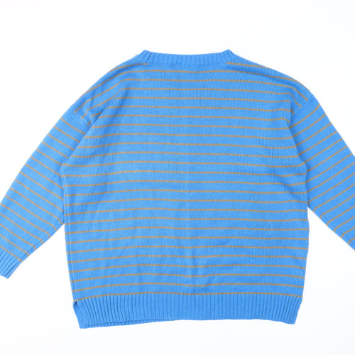 Next Women's Blue Striped Pullover Jumper Size 18