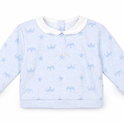 River Island Blue Baby Top, 12-18 Months, Cotton, Stars