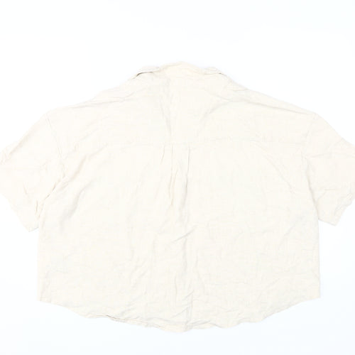 New Look Women's Beige Button-Up Shirt, Size 20
