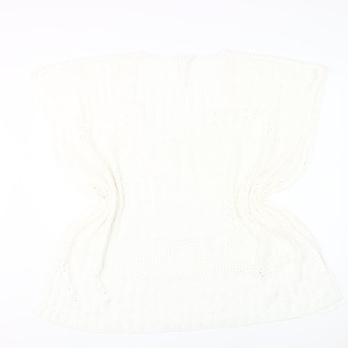 Cupshe Women's White Beach Cover Up, Size L, Lightweight Acrylic