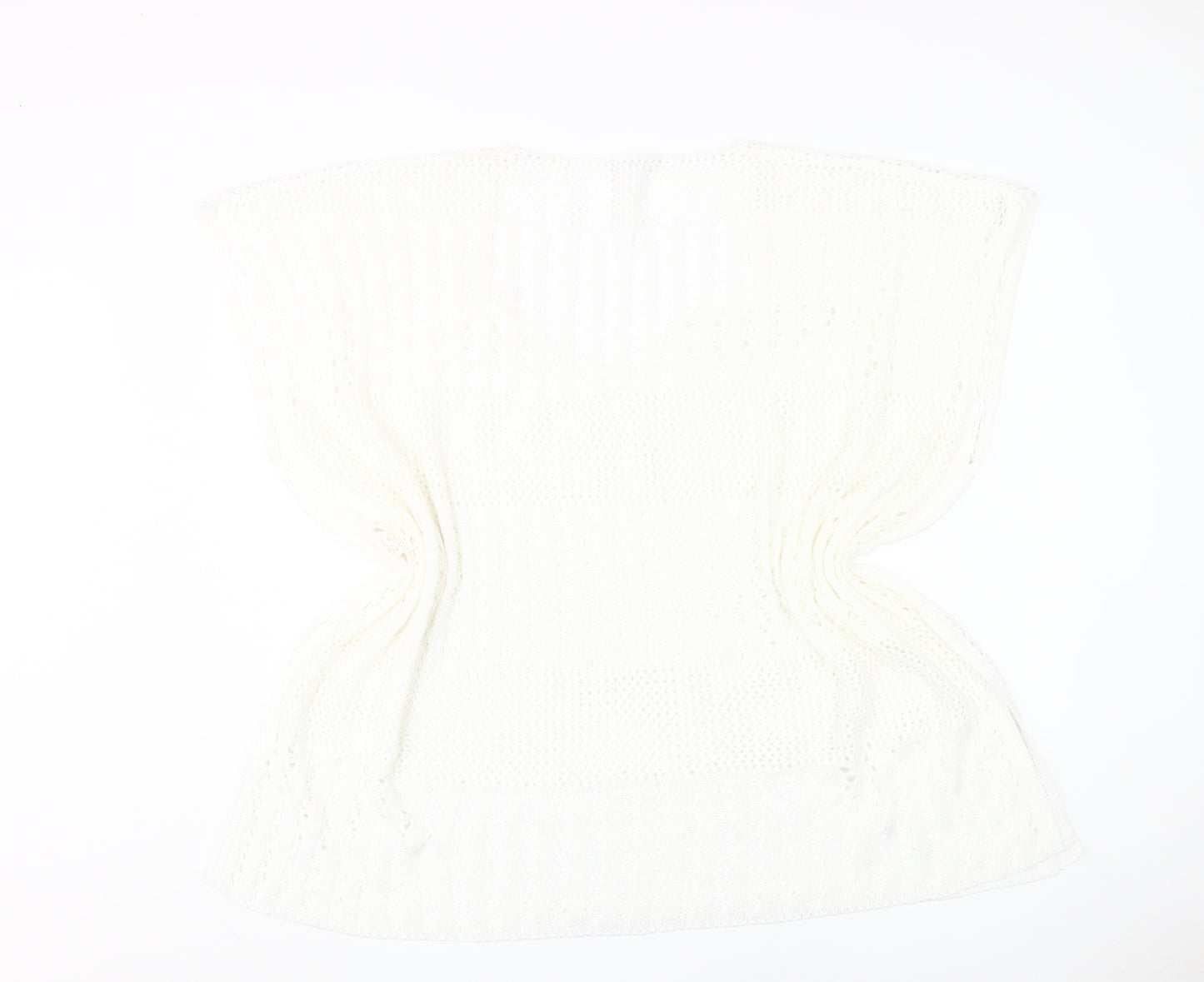 Cupshe Women's White Beach Cover Up, Size L, Lightweight Acrylic