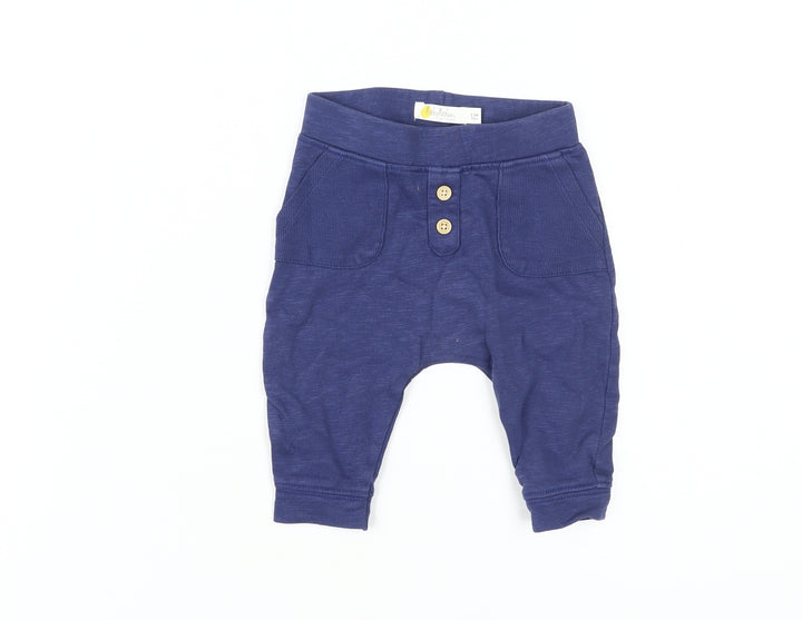 Baby Boden Blue Unisex Baby Trousers 0-3M Elastic Waist