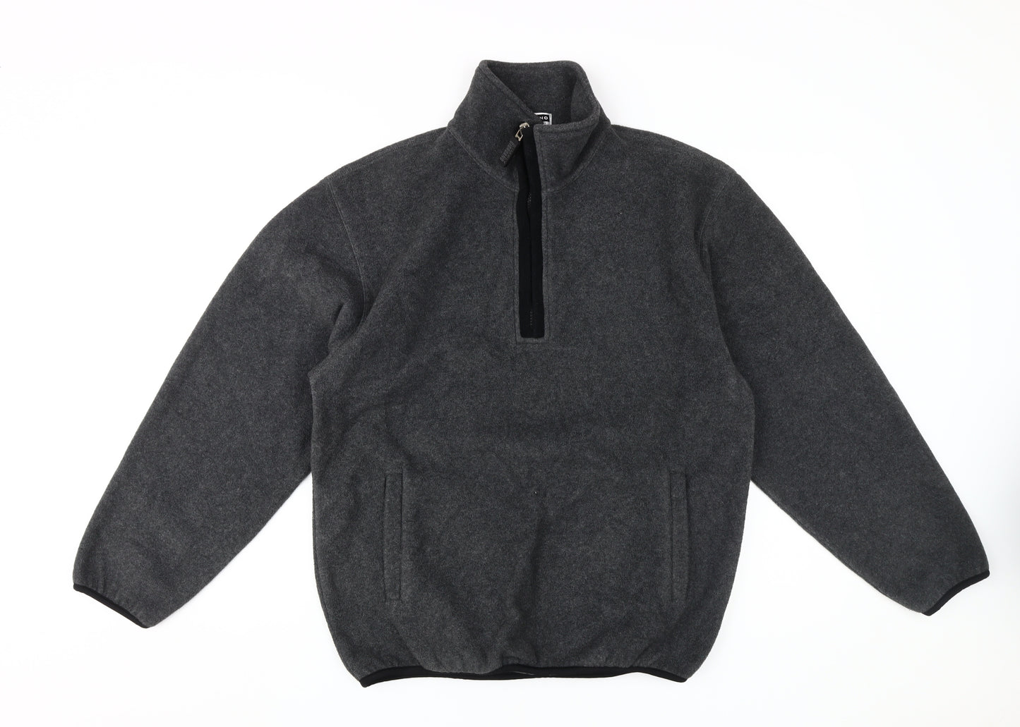 Giordano Men's Grey 1/4 Zip Fleece Jacket M
