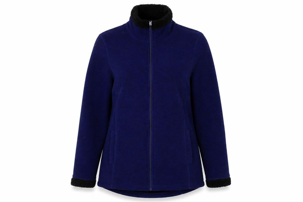 Front view of 32 Degrees Women's Blue Jacket, size M, Full Zip Mid-Length