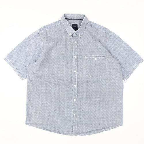 James Pringle Men's Blue Cotton Button-Up Shirt L