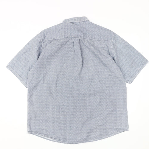 James Pringle Men's Blue Cotton Button-Up Shirt L