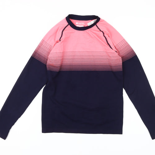 Mountain Warehouse Girls Pink & Black Long Sleeve Top, 13 Years
