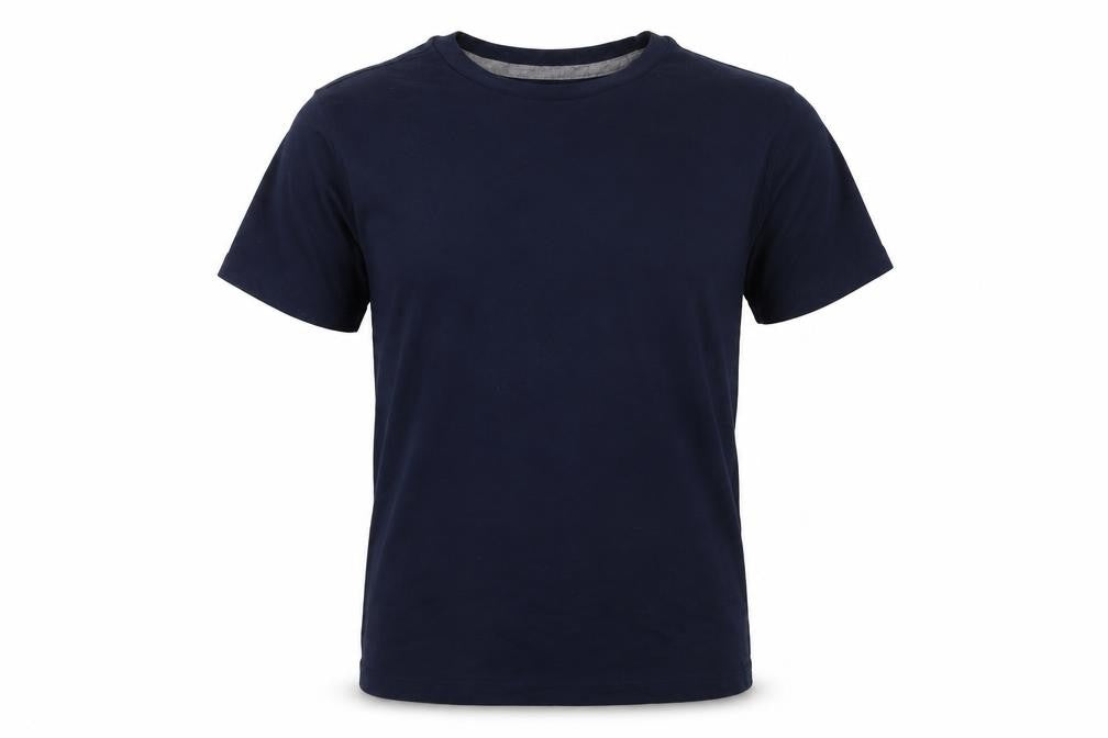 Front view of Old Navy boys’' blue basic t-shirt, l