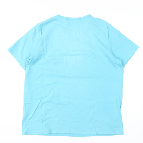 Lands' End Women's Blue Cotton Basic T-Shirt Size 16