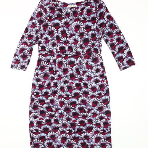 White Stuff Women's Multicoloured Floral Bodycon Dress, Size 10