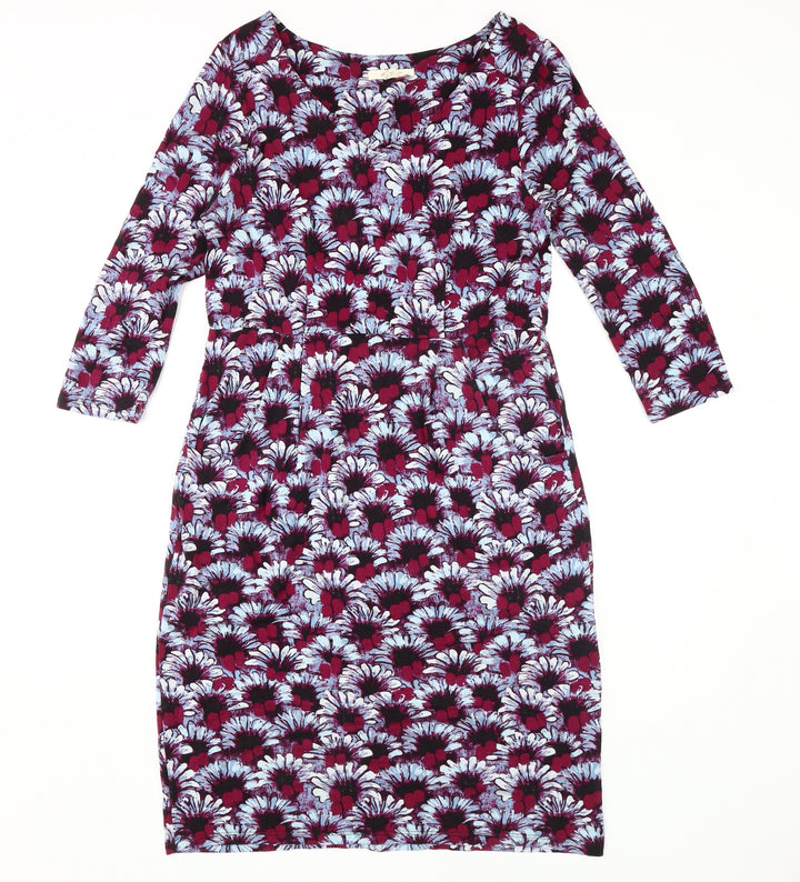 White Stuff Women's Multicoloured Floral Bodycon Dress, Size 10