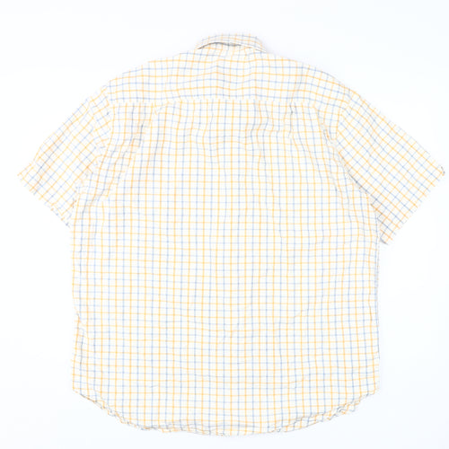 Samuel Windsor Men's Yellow Check Short Sleeve Shirt XL