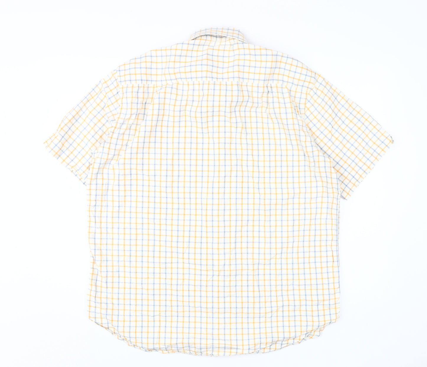 Samuel Windsor Men's Yellow Check Short Sleeve Shirt XL
