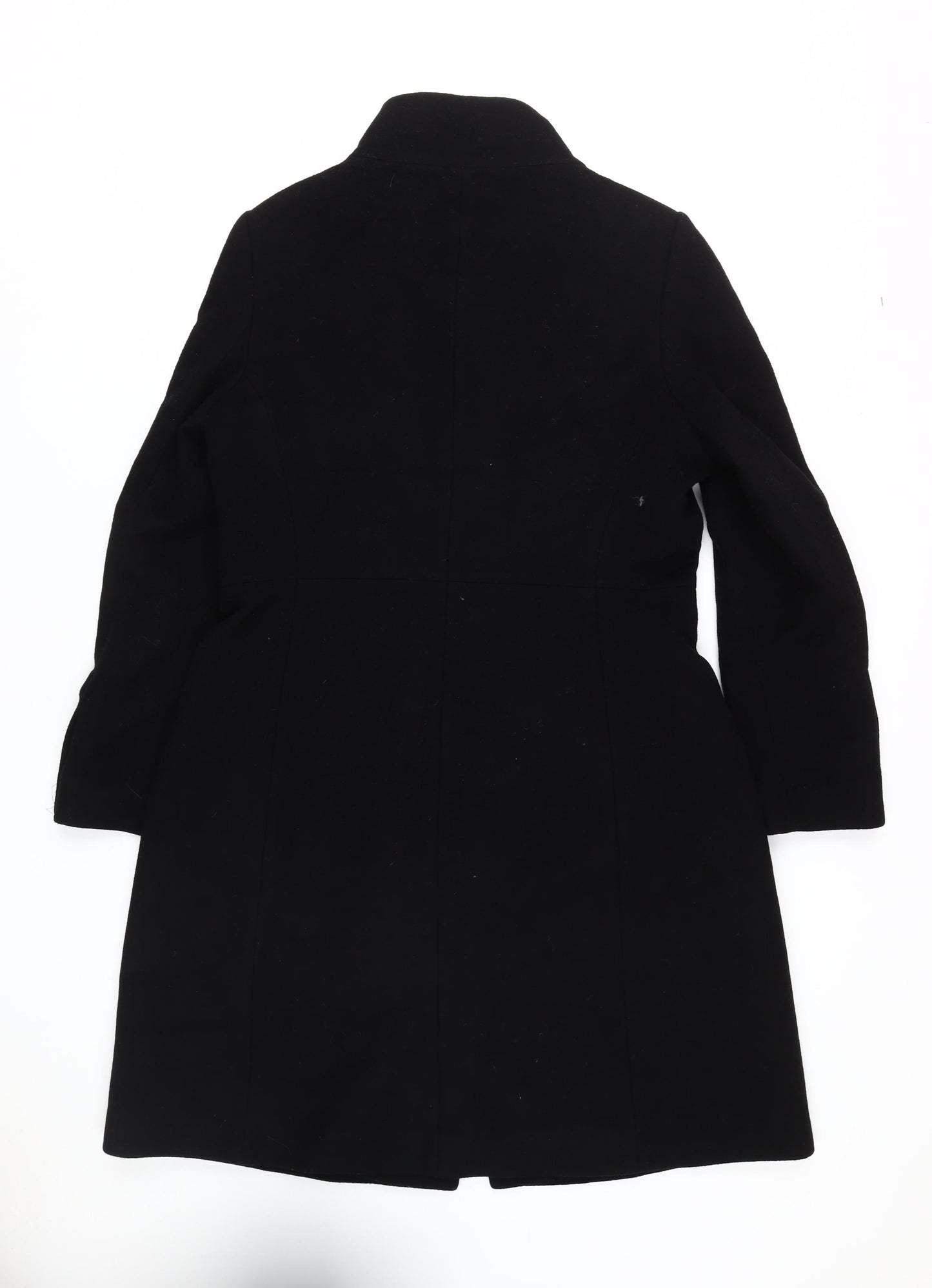 Hobbs Women's Black Long Wool Overcoat Size 14