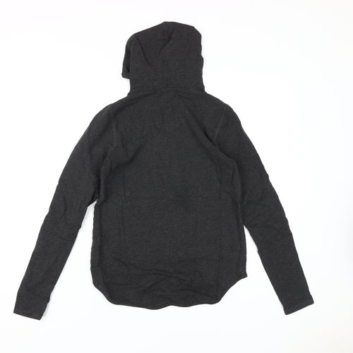 The White Company Women's Black Full Zip Hoodie Size 10
