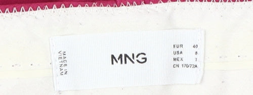 MNG Women's Pink Straight Trousers Size 12