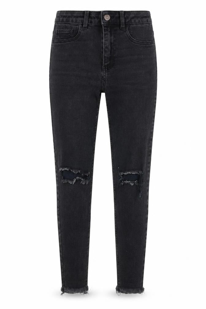 New Look Women’s Black Skinny Distressed Jeans Size 10
