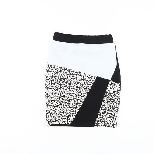 River Island Girls Black Patterned Skirt 9-10 Years