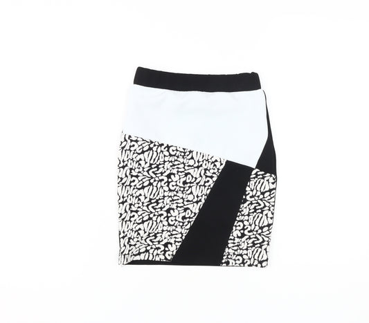 River Island Girls Black Patterned Skirt 9-10 Years