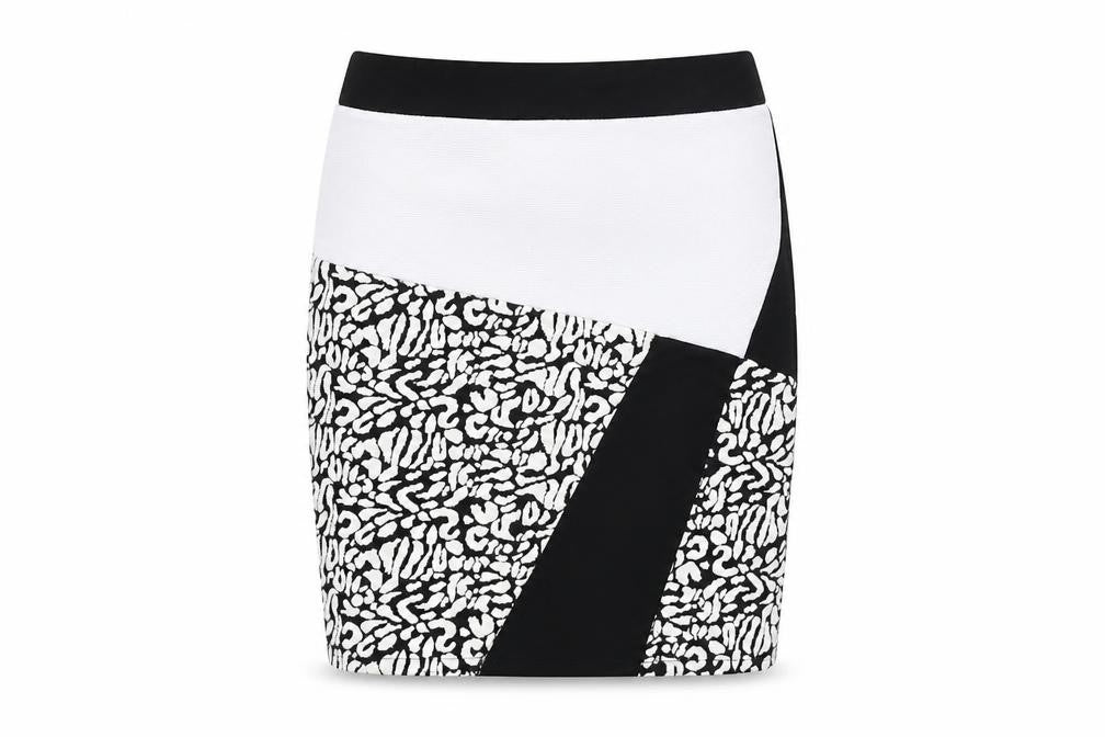 Front view of River Island girls’ black patterned skirt 9-10 years