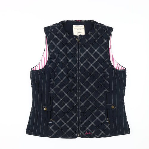 Joules Women's Quilted Waistcoat Blue Size 16