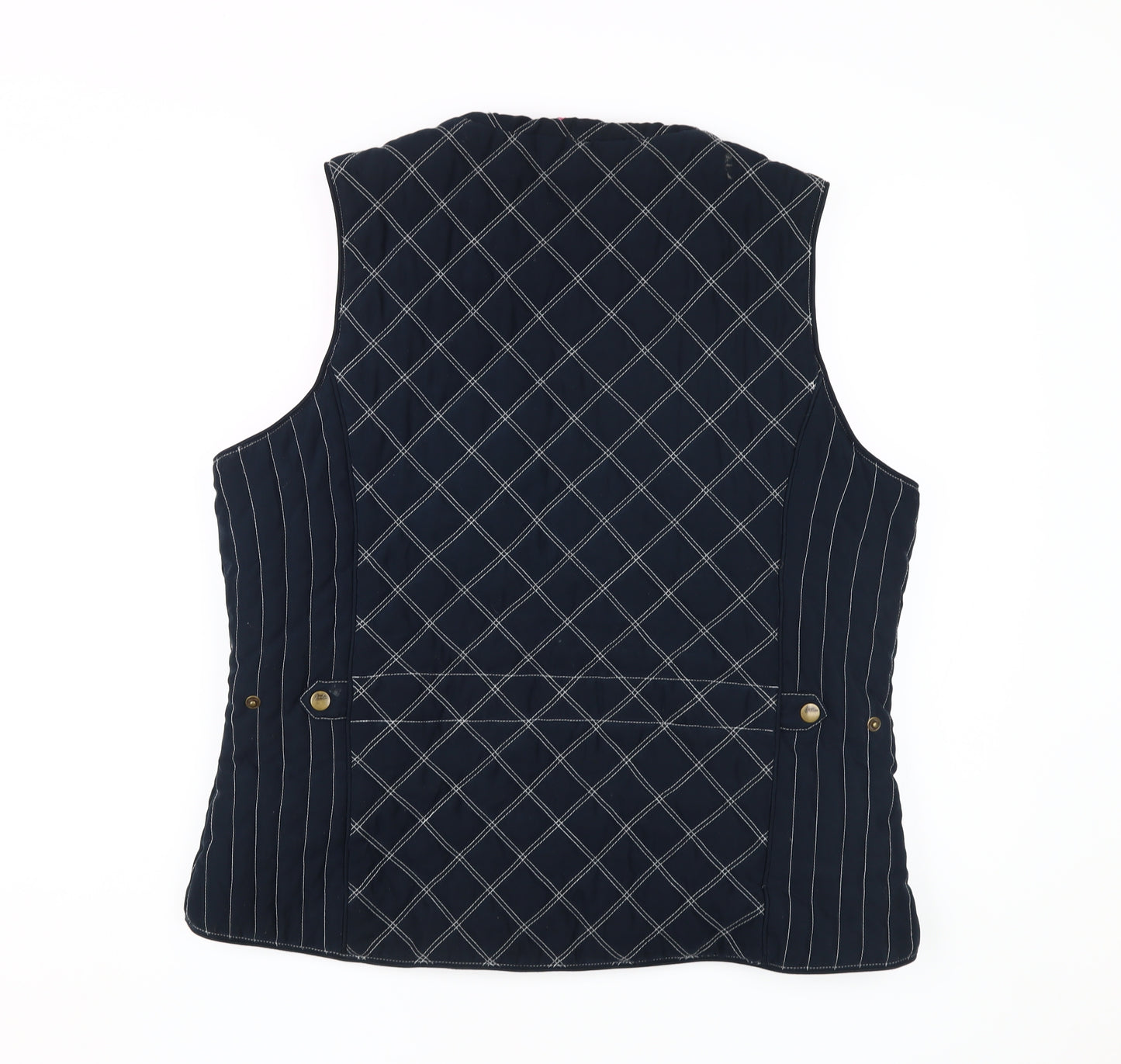Joules Women's Quilted Waistcoat Blue Size 16