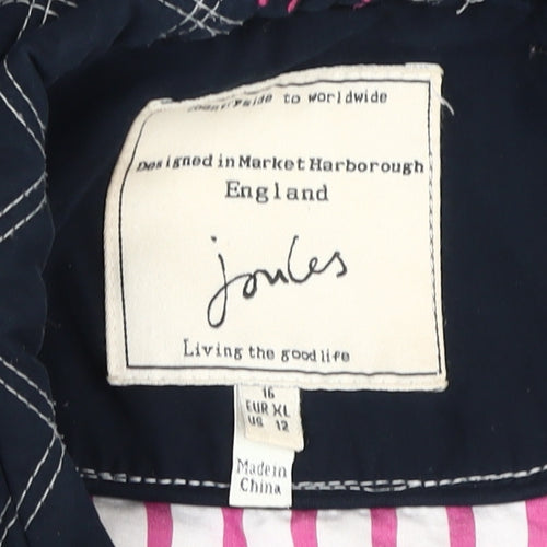 Joules Women's Quilted Waistcoat Blue Size 16