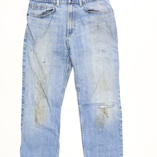 Marks and Spencer Men's Blue Straight Jeans 32W
