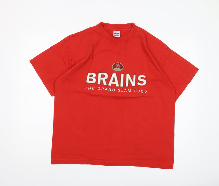 Airak Men's Red L T-Shirt Sports Graphic Print