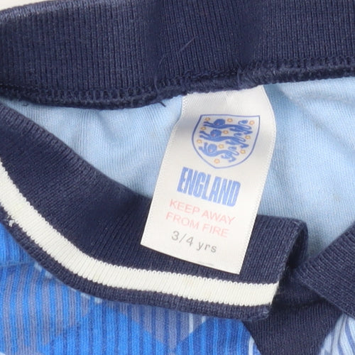 Boys Blue Football England Polo Shirt 3-4 Years