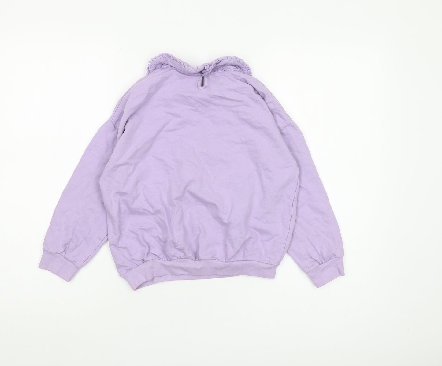 George Boys Purple Disney Frozen Sweatshirt 7-8Y Ruffle Collar