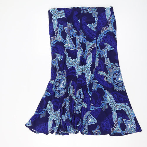 CC Women's Blue Paisley Skirt, Medium, Excellent
