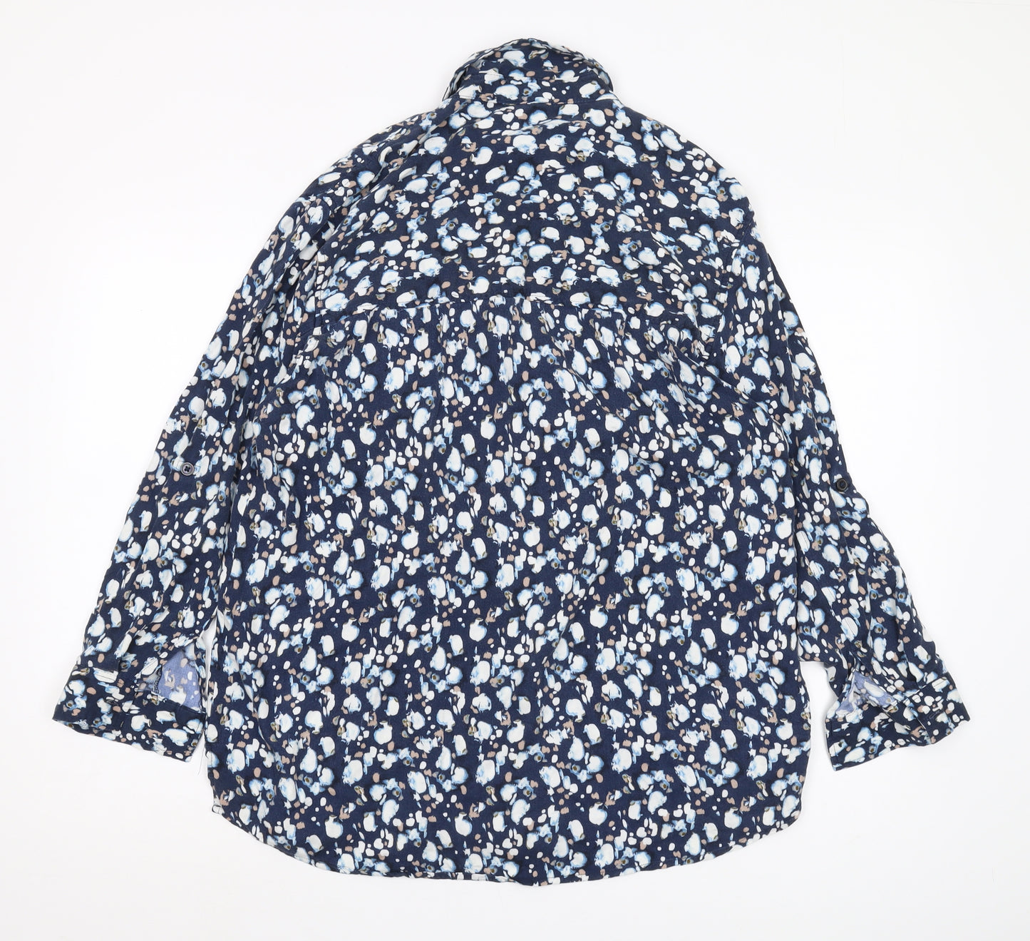 Next Women's Blue Floral Button-Up Shirt Size 14