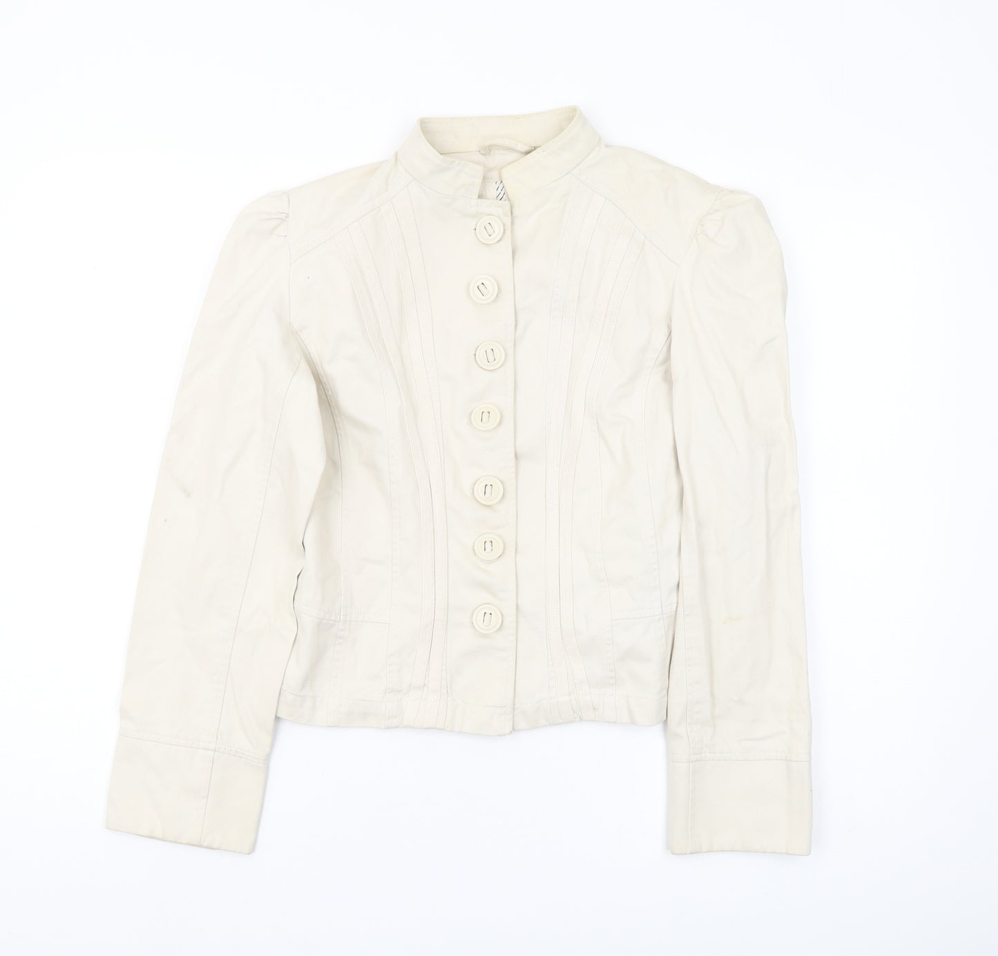 New Look Women Beige Cropped Jacket Size 12