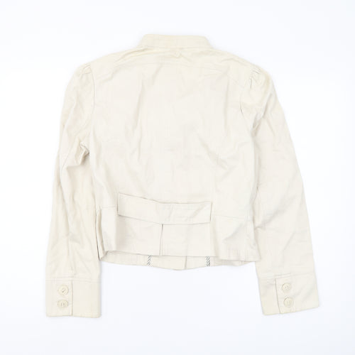 New Look Women Beige Cropped Jacket Size 12