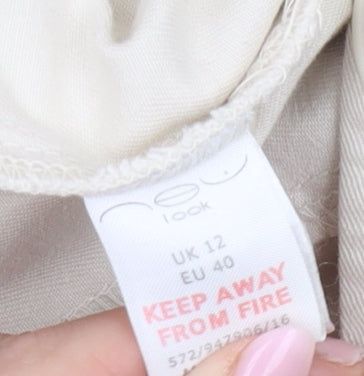 New Look Women Beige Cropped Jacket Size 12